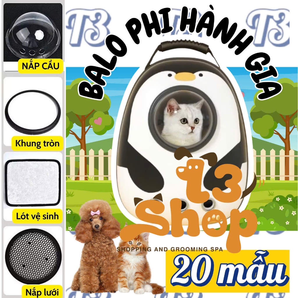 balo phi hành gia dành cho chó mèo dưới 5kg,dẩn bé về quê vào dịp lễ tết  - T3 PETS SHOP