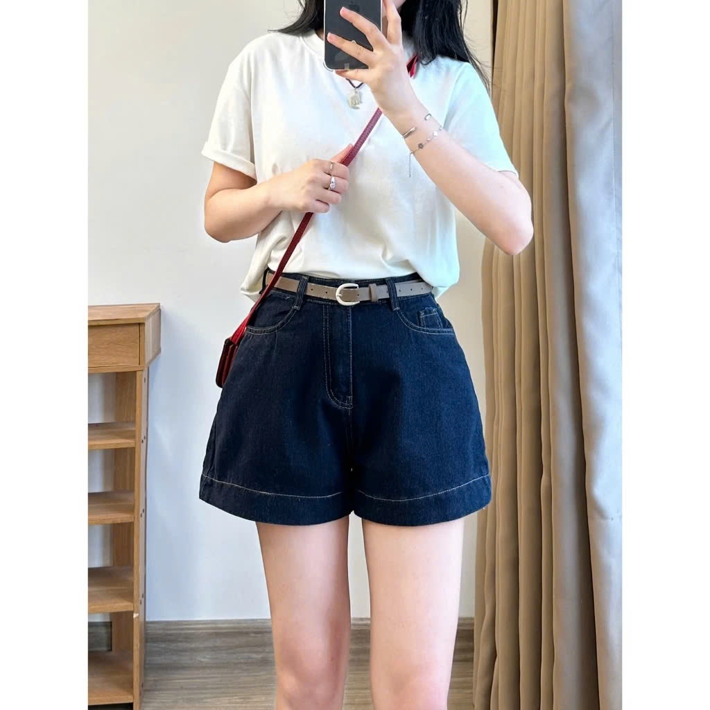 Quần short nữ KAKI MỀM lưng cao giấu cạp 168 fashion | BigBuy360 - bigbuy360.vn