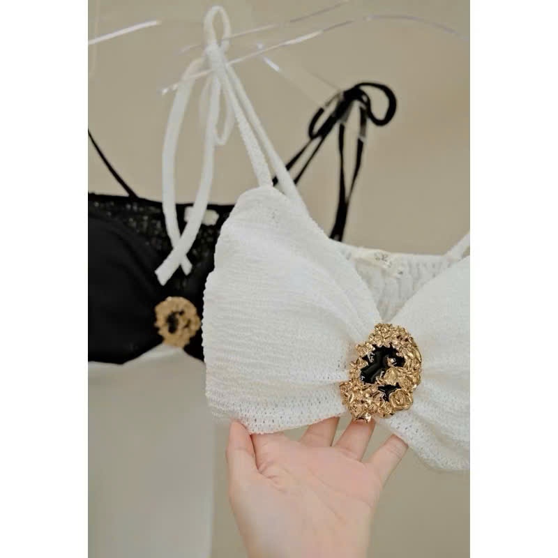 [ BKN979] Bikini đồ bơi đi biển set ba món HAI TANG VÀNG chất ren mềm sang xịn Hà BiKiNi | BigBuy360 - bigbuy360.vn