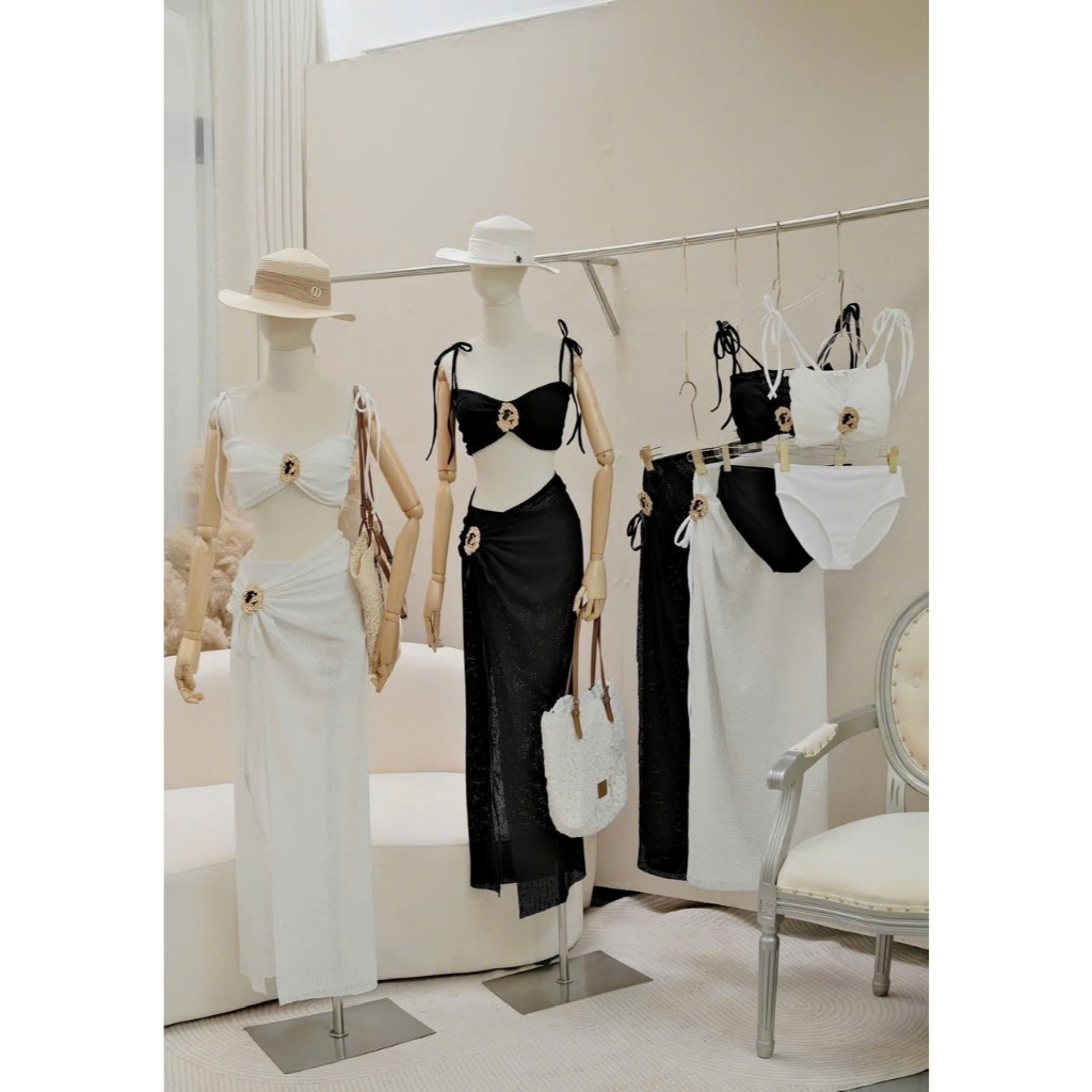 [ BKN979] Bikini đồ bơi đi biển set ba món HAI TANG VÀNG chất ren mềm sang xịn Hà BiKiNi | BigBuy360 - bigbuy360.vn