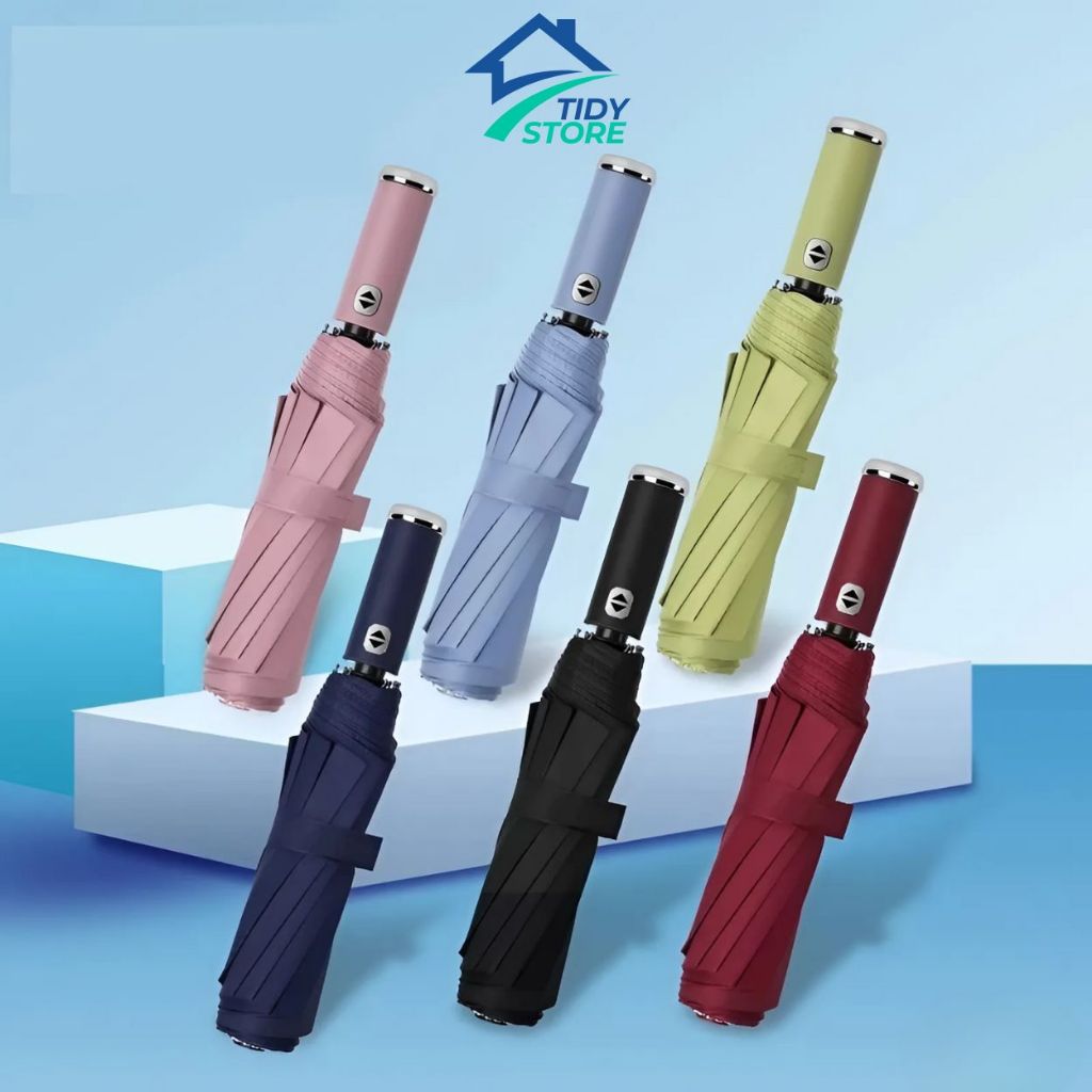 Ô che mưa gấp gọn, ô dù che mưa nắng cao cấp loại to 12 nan kép đóng mở tự động chống tia UV và chốn