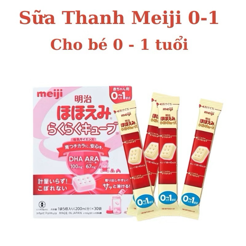 (TÁCH LẺ) SỮA MEIJI THANH SỐ 0 NỘI ĐỊA NHẬT 27gr - Date 2025