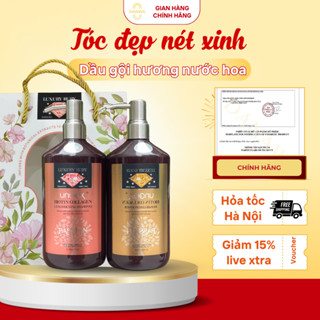 Dầu gội xả biotin collagen VÀNG, Đỏ Luxury Ungex 1000 hương nước hoa thơm lâu Danawa