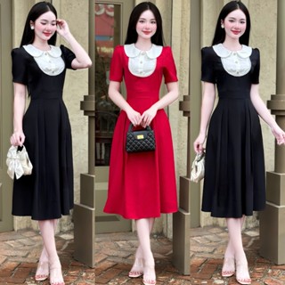 A119 Váy cổ ren thiết kế Tiểu Thư, vải tây mềm mịn, chuẩn from Mijustore