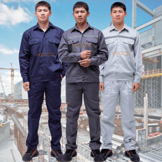 [NHẬN ĐẶT MAY] Bộ Quần Áo Bảo Hộ Lao Động Nam Vải Kaki 2/1 Nhẹ Thoáng Mát làm việc trong nhà KOJI KJ217 KJ215 KJ216