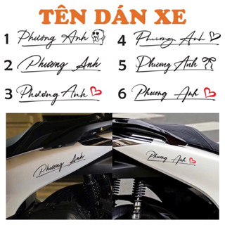  Tem tên dán xe theo yêu cầu decal bền đẹp chống nước 