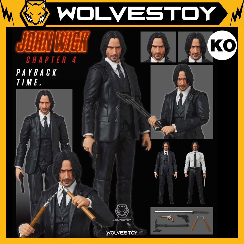 Mô Hình Mafex 212 John Wick Chapter 4 1/12 Action Figure (KO)