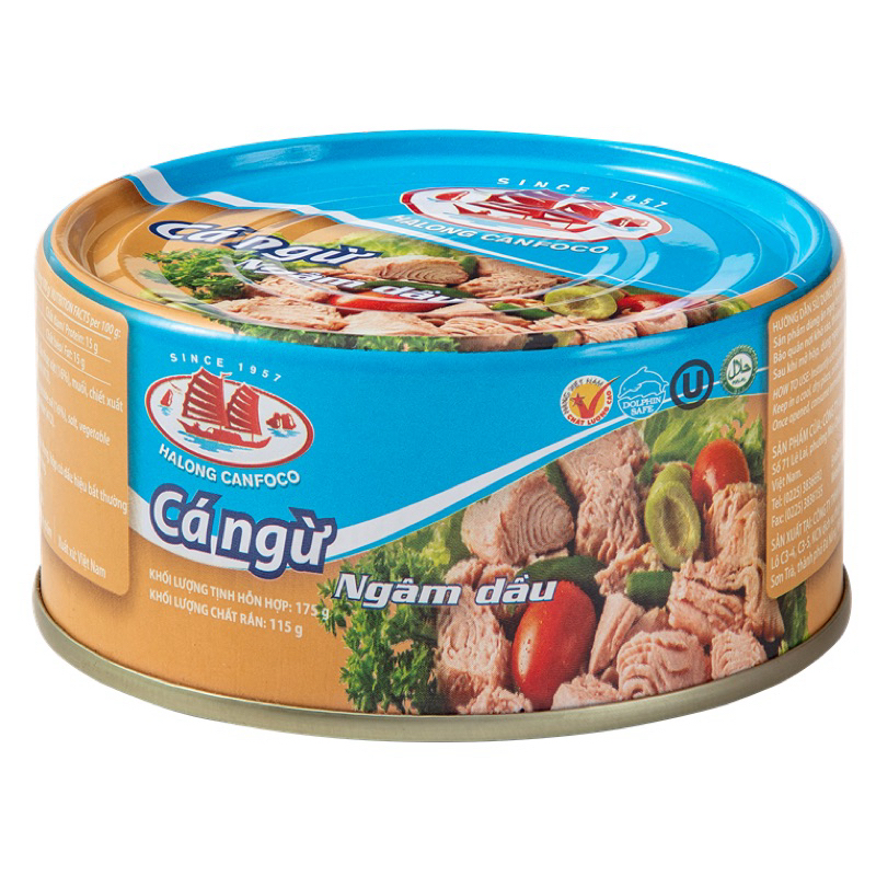 CÁ NGỪ NGÂM DẦU HALONG CANFOCO 175G/ CÁ NGỪ NGÂM DẦU HẠ LONG