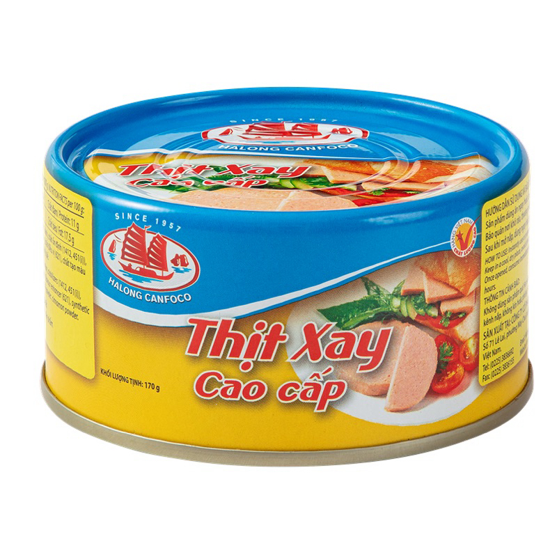 THỊT XAY CAO CẤP HALONG CANFOCO HỘP 170G/ THỊT XAY CAO CẤP HẠ LONG