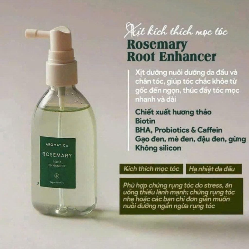 Xịt Dưỡng Tóc Aromatica Rosemary Root Enhancer 100ml