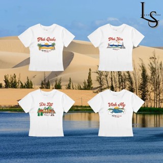 Áo thun babytee tay lỡ unisex nam nữ áo thun baby tee DU LỊCH cotton form rộng oversize 250gsm