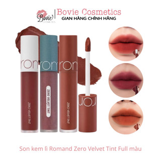 Son kem lì Romand Zero Velvet Tint Full màu Hàn Quốc 05 06 23 27 29 Bovie