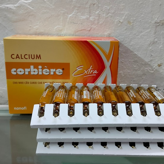CALCIUM corbière Extra hộp 30 ống - Bổ sung canxi cho cơ thể, giúp giảm tình trạng thiếu canxi