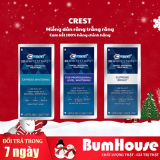 Miếng dán trắng răng Crest 3D White Professional Effects/Whitestrips Supreme Bright/Sensitive/Vivid 1 miếng