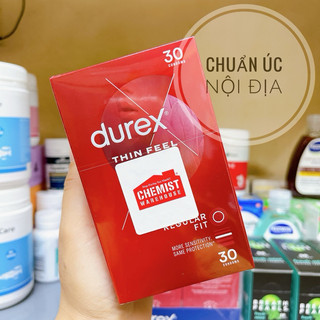 HSD 2029 [Có che tên]  Bao Cao Su Durex Thin Feel Fetherlite hàng ÚC 30 chiếc