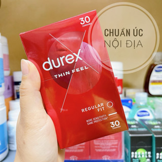 HSD 2029 [Có che tên]  Bao Cao Su Durex Thin Feel Fetherlite hàng ÚC 30 chiếc
