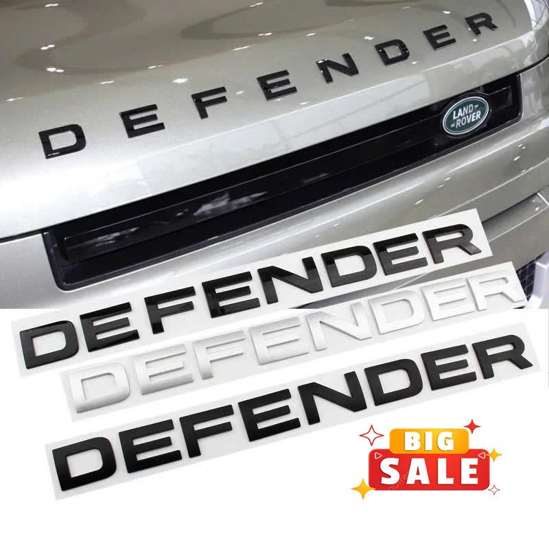 Chữ Nổi Defender Dán Nắp Capo Xe Land Rover Defender - Tem Chữ Defender Dán Ca Pô