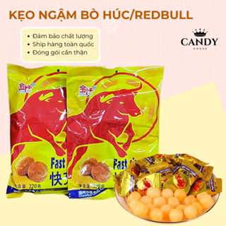 kẹo ngậm tăng lực bò húc , kẹo ngậm reddbull gói 320gram