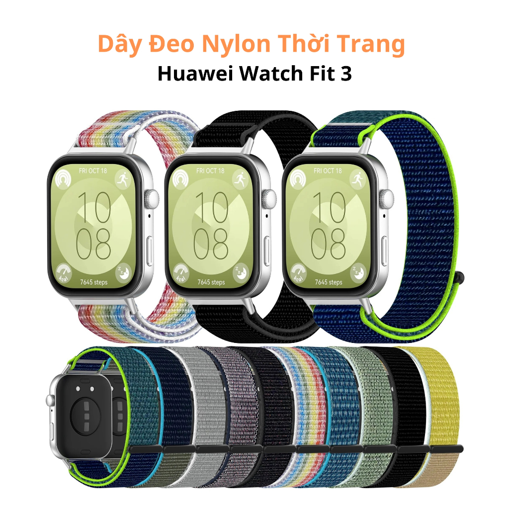 Dây đeo vòng Nylon cho Huawei Watch Fit 4 Watch Fit 3 Đồng hồ thông minh Dây đeo thay thế Huawei Fit