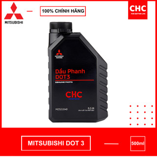 Dầu phanh xe ô tô Mitsubishi DOT3 & DOT4 Genuine parts bình 500ml (nhập khẩu JAPAN)