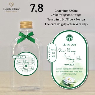 Bộ thẻ cảm ơn + Tem dán nước suối - Nhiều mẫu lựa chọn
