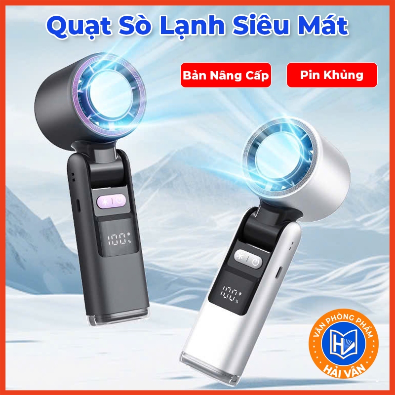 Quạt Sò Lạnh Cầm Tay Pin 4000mAh K81 Làm Mát Mạnh Mẽ 100 Cấp Độ Gió Tiện Lợi Tích Hợp Đèn Pin | BigBuy360 - bigbuy360.vn