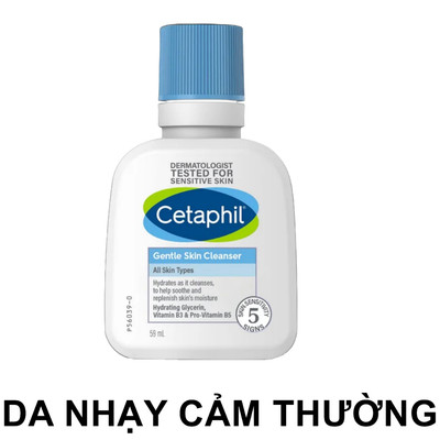 [GIFT] Sữa rửa mặt dịu lành cho da nhạy cảm Cetaphil Gentle Skin Cleanser 59ml