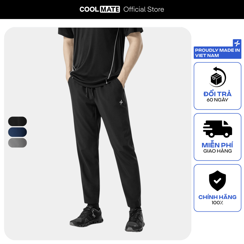 Quần dài nam thể thao co giãn đa năng thấm hút, co giãn tốt Coolmate