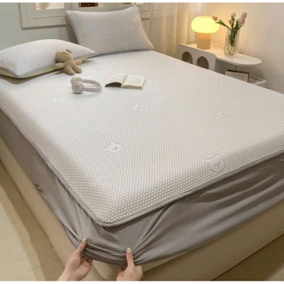  Chiếu Băng Lạnh Hạt Đậu Bo Chun Siêu Mát Mùa Hè – Vân Hạt Êm Ái Mềm Mịn Họa Tiết Gấu Dễ Thương 