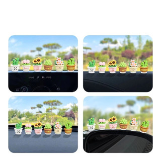 Sét 6 CHẬU CÂY MINI đặt bàn làm việc, bàn học, taplo ô tô cực kì dễ thương