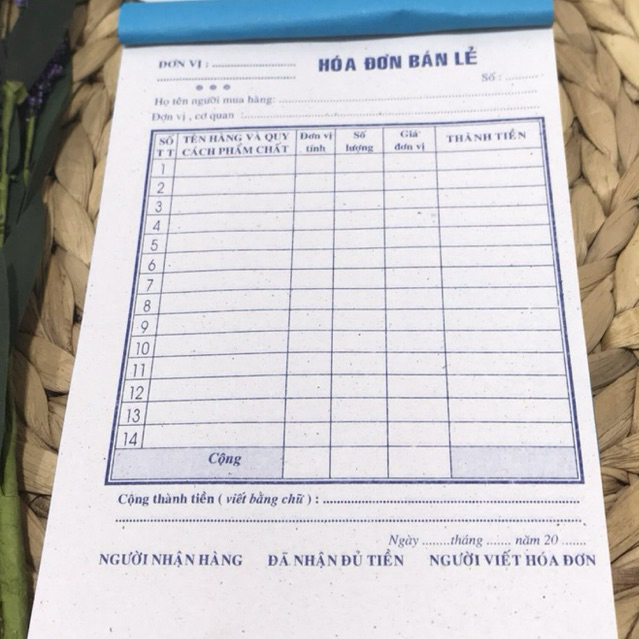 HÓA ĐƠN 1 LIÊN RẺ (L)