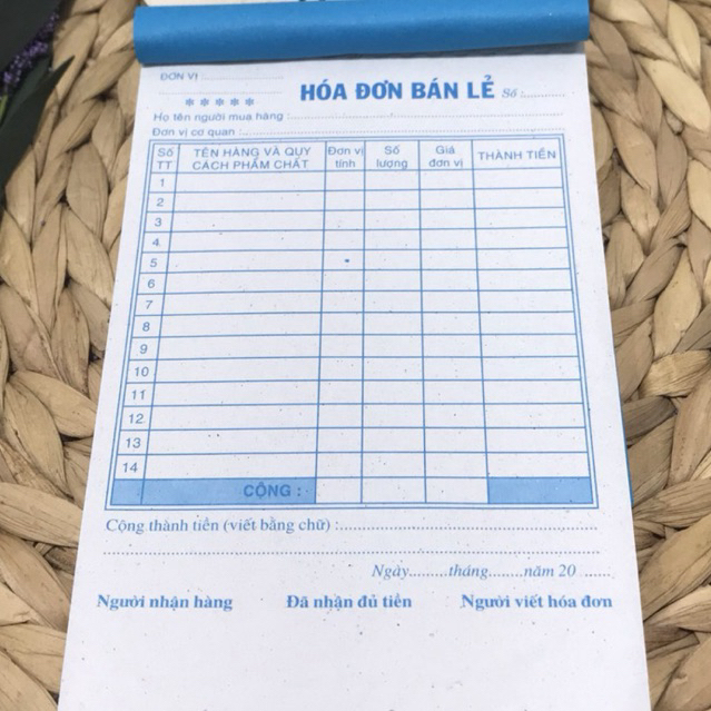 HÓA ĐƠN 1 LIÊN RẺ (H)