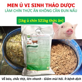 Men Ủ thơm thảo dược làm chín Thức Ăn cho Heo Lợn - Vỗ Béo chăn nuôi - Không cần đun nấu