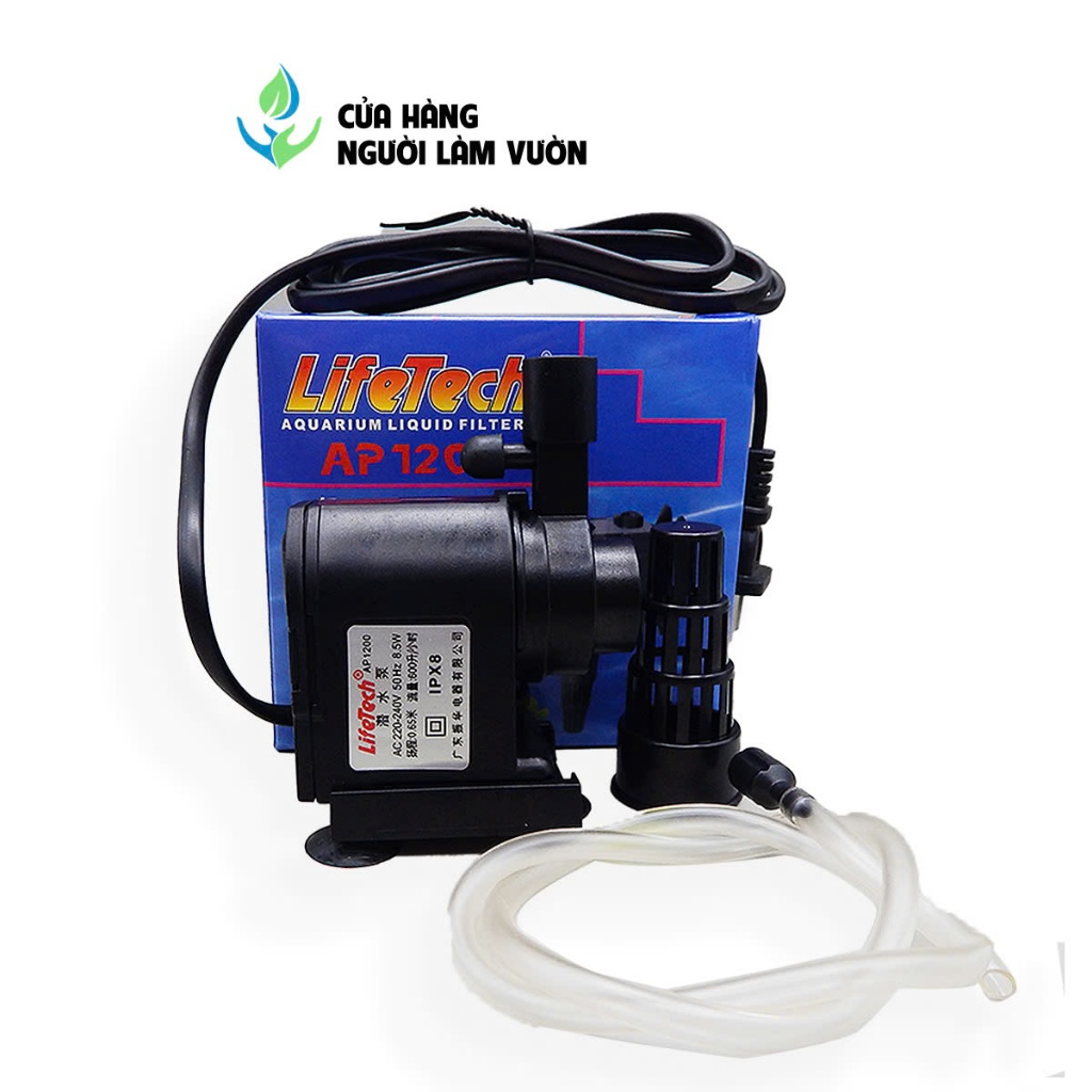 Máy bơm hồ cá LifeTech AP1200 công suất 8.5W, lưu lượng 600L/H