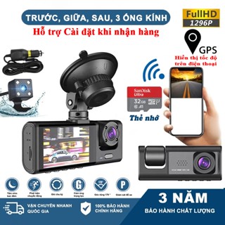  Camera Hành Trình Ô Tô Có Wifi Xem Trực Tiếp Qua Điện Thoại Ghi Âm Buồng Lái Quay Trước Trong Và Sau Xe 