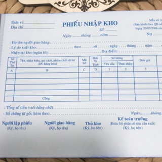PHIẾU NHẬP KHO 3 LIÊN(150TỜ) (Y)