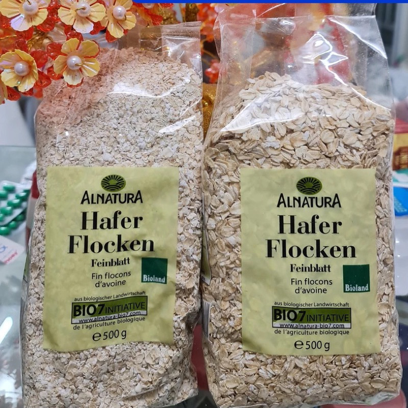 yến mạch nhập khẩu Đức Hafer flocken cán vỡ, cán dẹt (gói ~460gr)