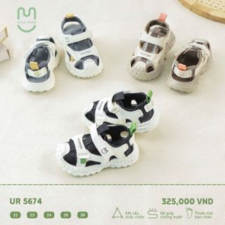 Dép bé trai bé gái Ualarogo Sandal quai dán xăng đan đế cao su chống trượt bảo vệ bàn chân 5674