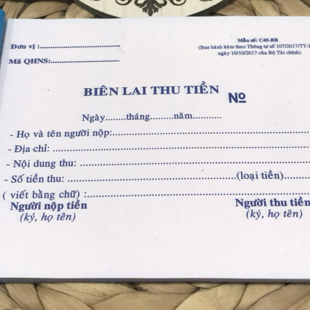 BIÊN LAI 2 LIÊN (L)