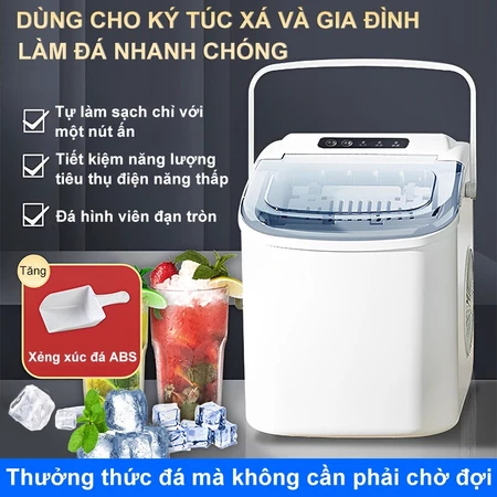 Máy làm đá viên  siêu tốc 6 phút cho gia đình, Tủ Lạnh mini làm đá, máy làm đá tức thì