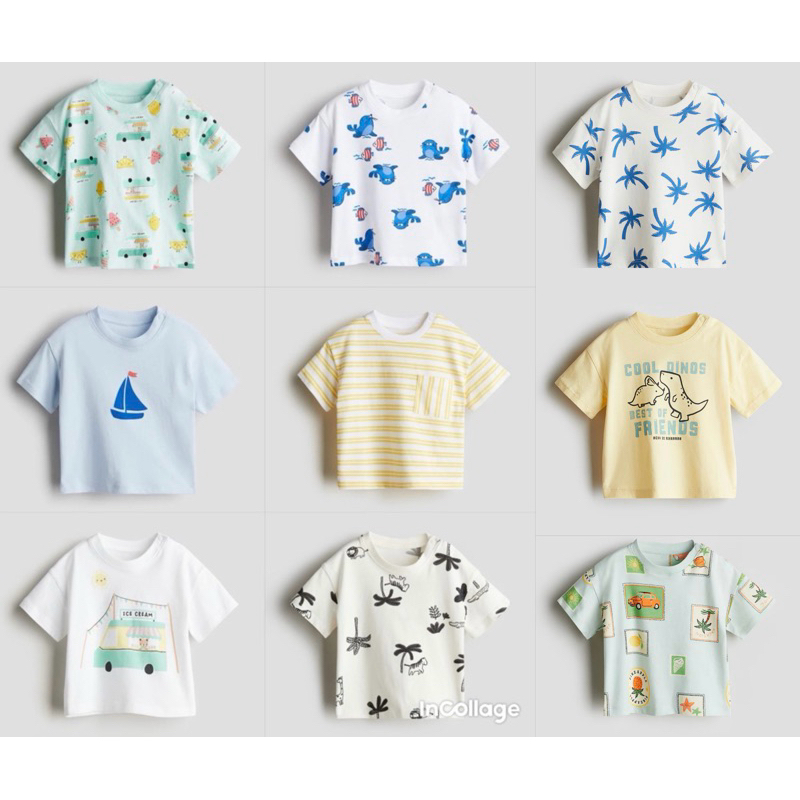 (033)Áo thun coton mỏng mát H&M