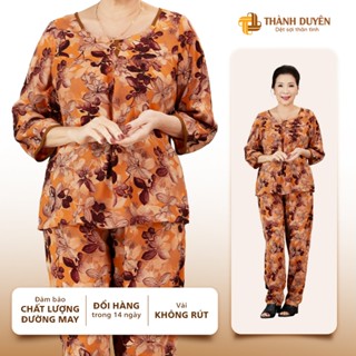  Đồ bộ Tole nữ mặc nhà Thành Duyên bông tay lở dài không rút thoáng mát   09-23 - 1598TLD 