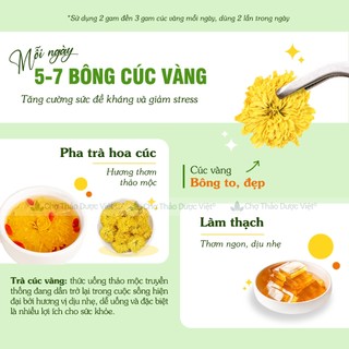 Hoa cúc vàng 100g, trà hoa cúc khô, nguyên bông vàng đẹp, trà hoa cúc vàng, tốt cho sức khoẻ