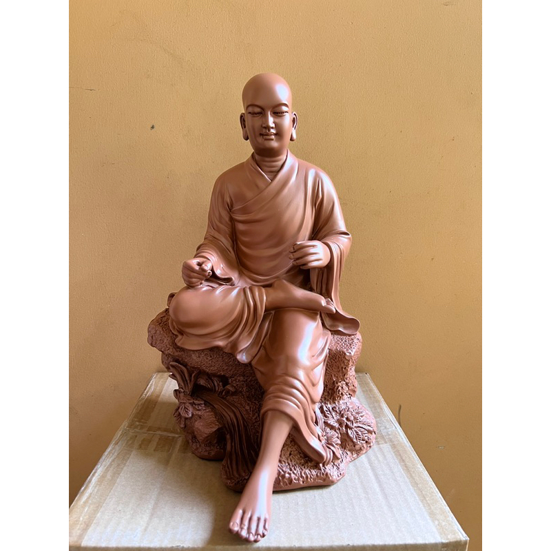 Sẵn [Hoả Tốc] Tượng 38cm Phật Hoàng Trần Nhân Tông