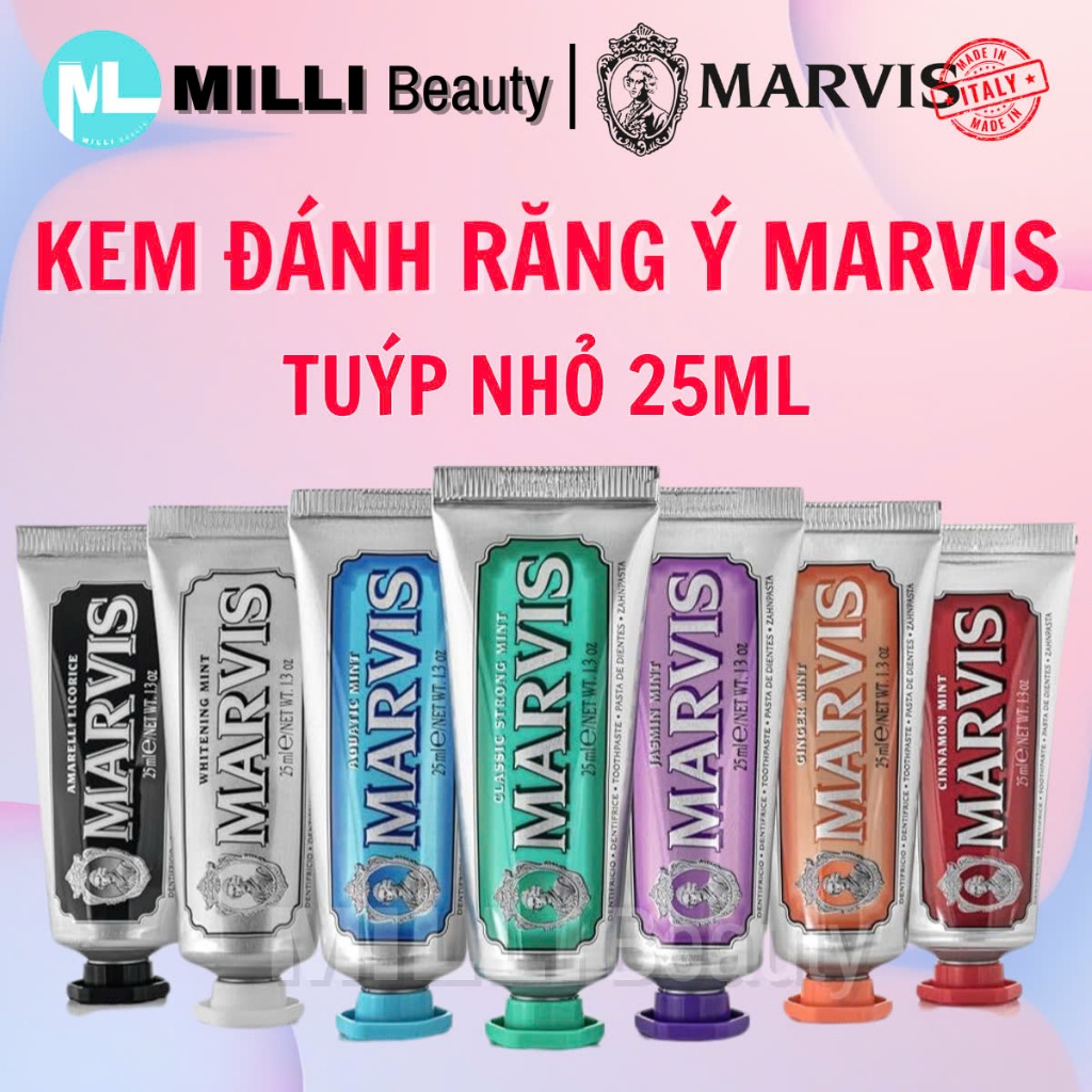 [HỎA TỐC] Kem Đánh Răng Ý | MARVIS Chính hãng 100% ITALIA - Classic Collection Hương Vị Cổ Điển 25mL