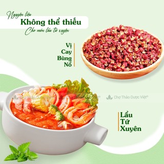 Xuyên tiêu đỏ 100g, hoa tiêu tứ xuyên, cay, thơm, gia vị tẩm ướp món ăn, lẩu tứ xuyên chuẩn vị