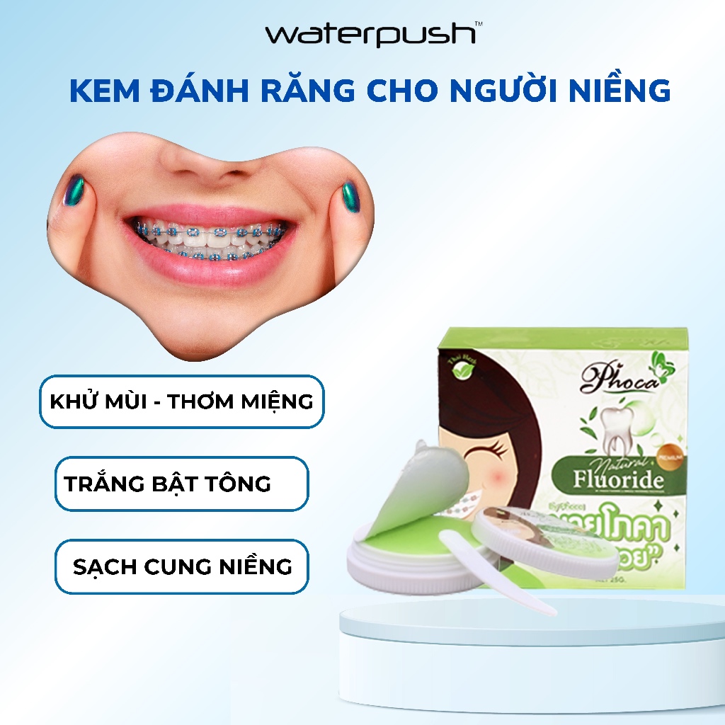 Kem đánh răng thảo dược BY PHOCA Thái Lan 25g giúp răng trắng sáng, hơi thở thơm mát