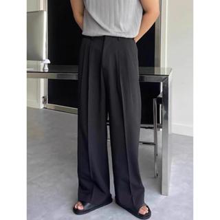 Quần âu nam dáng xuông vải kaki cạp chun ống rộng xếp ly trẻ trung SIXHUMAN - HMQ01