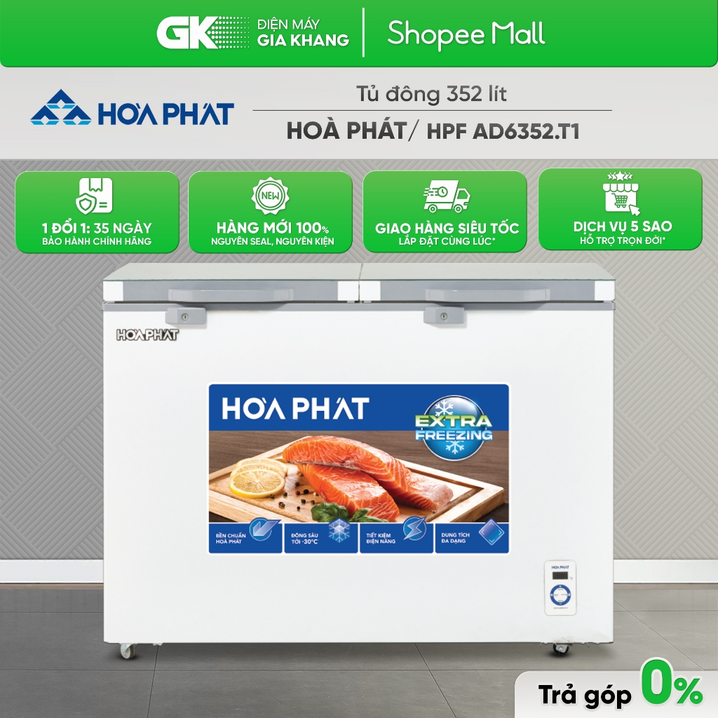 HPF AD6352.T1 - Tủ Đông 352 Lít Hòa Phát HPF-AD6352.T1 [Toàn Quốc]
