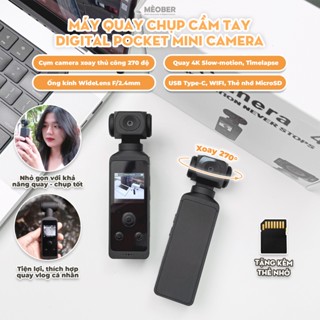[Tặng thẻ nhớ] Máy Quay Chụp Cầm Tay Digital Pocket Mini Camera - quay vlog 4K video, chụp ảnh 18MP, có Wi-Fi by MèoBer